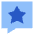 Chat Bubble Square Favorite Star Icon from Sharp Flat Set