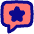 Chat Bubble Square Favorite Star Icon from Flex Pop Set