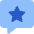Chat Bubble Square Favorite Star Icon from Core Flat Set