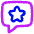 Chat Bubble Square Favorite Star Icon from Flex Neon Set