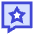 Chat Bubble Square Favorite Star Icon from Sharp Duo Set