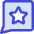 Chat Bubble Square Favorite Star Icon from Core Duo Set