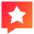 Chat Bubble Square Favorite Star Icon from Sharp Gradient Set