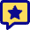 Chat Bubble Square Favorite Star Icon from Core Pop Set
