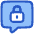 Chat Bubble Square Lock Icon from Plump Duo Set