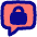 Chat Bubble Square Lock Icon from Flex Pop Set