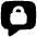 Chat Bubble Square Lock Icon from Flex Solid Set