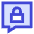Chat Bubble Square Lock Icon from Sharp Duo Set