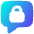 Chat Bubble Square Lock Icon from Flex Gradient Set