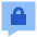 Chat Bubble Square Lock Icon from Sharp Flat Set