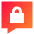 Chat Bubble Square Lock Icon from Sharp Gradient Set