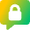 Chat Bubble Square Lock Icon from Core Gradient Set