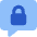 Chat Bubble Square Lock Icon from Core Flat Set