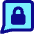 Chat Bubble Square Lock Icon from Core Pop Set