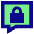 Chat Bubble Square Lock Icon from Sharp Pop Set