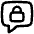 Chat Bubble Square Lock Icon from Flex Line Set