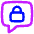 Chat Bubble Square Lock Icon from Flex Neon Set
