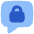 Chat Bubble Square Lock Icon from Flex Flat Set