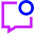 Chat Bubble Square Notification Icon from Sharp Neon Set