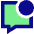 Chat Bubble Square Notification Icon from Sharp Pop Set