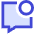 Chat Bubble Square Notification Icon from Sharp Duo Set