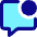 Chat Bubble Square Notification Icon from Core Pop Set