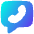 Chat Bubble Square Phone Icon from Flex Gradient Set