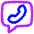 Chat Bubble Square Phone Icon from Flex Neon Set