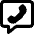 Chat Bubble Square Phone Icon from Core Remix Set