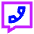 Chat Bubble Square Phone Icon from Sharp Neon Set
