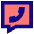 Chat Bubble Square Phone Icon from Sharp Pop Set