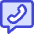 Chat Bubble Square Phone Icon from Core Duo Set