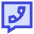 Chat Bubble Square Phone Icon from Sharp Duo Set