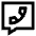 Chat Bubble Square Phone Icon from Sharp Line Set