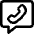 Chat Bubble Square Phone Icon from Core Line Set