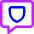 Chat Bubble Square Protect Icon from Core Neon Set