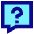 Chat Bubble Square Question Icon from Sharp Pop Set