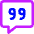 Chat Bubble Square Quotation Icon from Core Neon Set