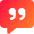 Chat Bubble Square Quotation Icon from Core Gradient Set