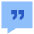 Chat Bubble Square Quotation Icon from Sharp Flat Set