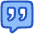 Chat Bubble Square Quotation Icon from Plump Duo Set