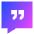 Chat Bubble Square Quotation Icon from Sharp Gradient Set