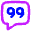 Chat Bubble Square Quotation Icon from Flex Neon Set