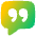Chat Bubble Square Quotation Icon from Flex Gradient Set