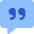 Chat Bubble Square Quotation Icon from Core Flat Set