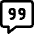 Chat Bubble Square Quotation Icon from Core Line Set