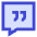 Chat Bubble Square Quotation Icon from Sharp Duo Set