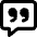 Chat Bubble Square Quotation Icon from Core Remix Set