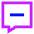 Chat Bubble Square Subtract Icon from Sharp Neon Set