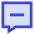 Chat Bubble Square Subtract Icon from Sharp Duo Set